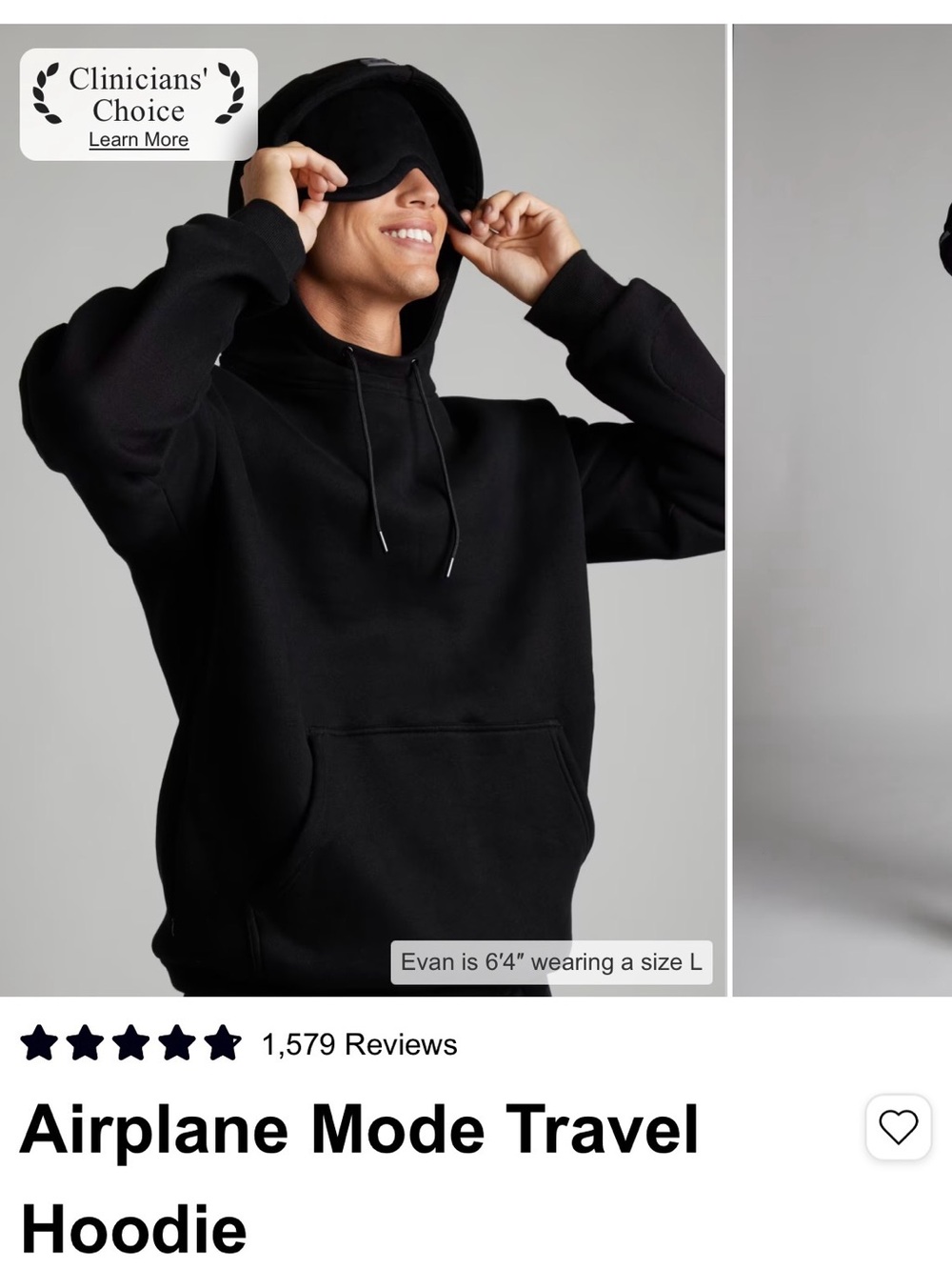 Airplane Mode Travel Hoodie - Black